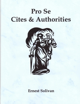 Paperback Pro Se Cites & Authorities Book