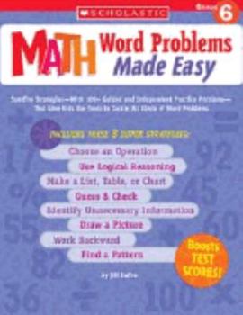 Paperback Math Word Problems Made Easy: Grade 6 Book