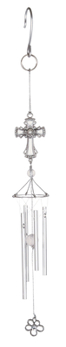 Misc. Pewterworks Cross Crystal Chime Wind Chime Book