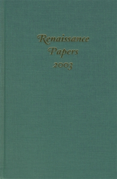 Hardcover Renaissance Papers 2003 Book