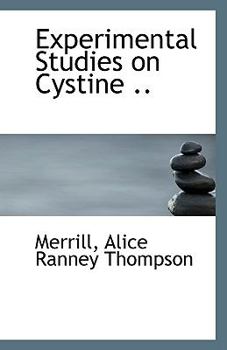 Paperback Experimental Studies on Cystine .. Book