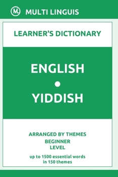 Paperback English-Yiddish Learner's Dictionary (Arranged by Themes, Beginner Level) Book