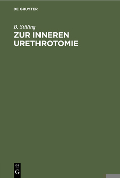 Hardcover Zur Inneren Urethrotomie [German] Book