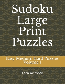 Paperback Sudoku Large Print Puzzles: Easy Medium Hard Puzzles Book