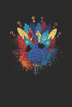 Colorful Peacock: Peacocks Notebook, Graph Paper (6" x 9" - 120 pages) ~ Animal Themed Notebook for Daily Journal, Diary, and Gift