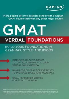 Paperback Kaplan GMAT Verbal Foundations Book