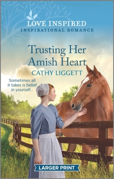 Mass Market Paperback Trusting Her Amish Heart: An Uplifting Inspirational Romance [Large Print] Book
