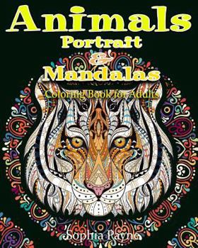 Paperback Animals Portrait & Mandalas: coloring book for adults Book