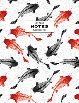 Paperback Cornell Notes Notebook: Note Taking with College Ruled Lines, Index and Numbered Pages, Koi Book