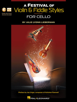 Paperback A Festival of Violin & Fiddle Styles for Cello: Book with Audio and Video Access Book