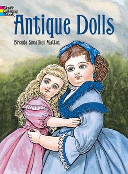 Paperback Antique Dolls Coloring Book