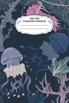 Paperback Jellyfish Composition Notebook: Science Biology Marine life Nature Vintage Blank Lined Notebook Journal Diary 6x9 Book