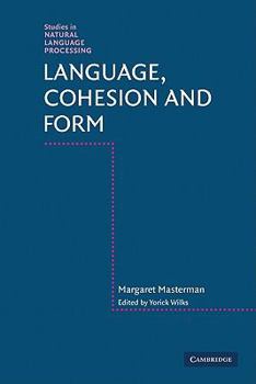 Language, Cohesion and Form - Book  of the Studies in Natural Language Processing