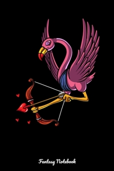 Paperback Fantasy Notebook: Flamingo Bird Cupid Notebook Book
