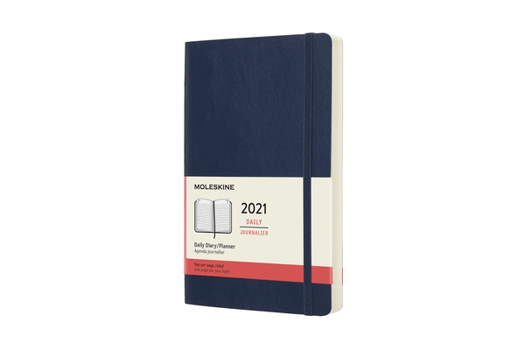 Calendar Moleskine 2021 Daily Planner, 12m, Large, Sapphire Blue, Soft Cover (5 X 8.25) Book