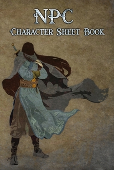 Paperback NPC Character Book: Character Sheet Notebook for Fantasy RPGs Book