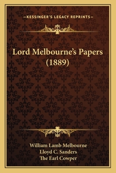 Paperback Lord Melbourne's Papers (1889) Book