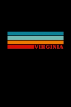Classic Retro Stripes - Virginia USA: Blank Lined Notebook Journal for Work, School, Office | 6x9 110 page