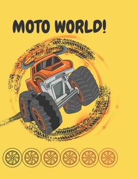 Paperback Moto World!: Coloring and Games Book