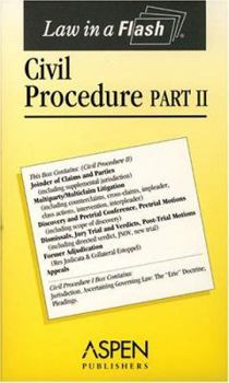 Cards Civil Procedure, Part 2 (Law in a Flash) Book