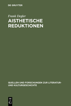 Hardcover Aisthetische Reduktionen: Analysen Zu Patrick Süskinds 'Der Kontrabaß', 'Das Parfum' Und 'Rossini' [German] Book