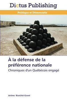 Paperback À La Défense de la Préférence Nationale [French] Book