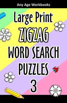 Paperback Large Print Zigzag Word Search Puzzles 3 [Large Print] Book
