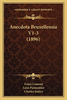 Paperback Anecdota Bruxellensia V1-3 (1896) [French] Book