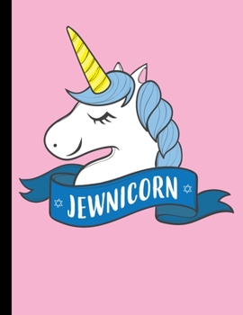 Jewnicorn: Composition Notebook School Journal Diary | Hanukkah Jewish Festival Of Lights | Gifts Kids Children December Holiday| Matte Cover|8.5"x11" | 120 Pages