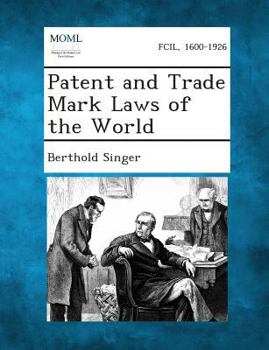 Paperback Patent and Trade Mark Laws of the World Book