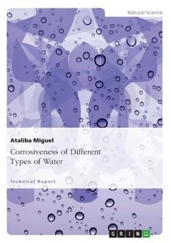 Paperback Corrosiveness of Different Types of Water Book