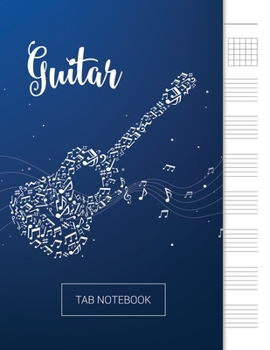 Paperback Guitar Tab Notebook: 6 String Guitar Chord and Tablature Staff Music Paper for Guitar Players, Musicians, Teachers and Students (8.5x11 - 1 Book