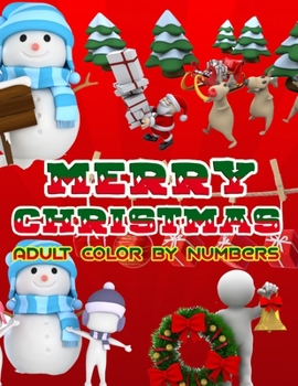 Merry Christmas Adult Color By Numbers: a beautiful colouring book with Christmas designs on a black background, for gloriously vivid colours