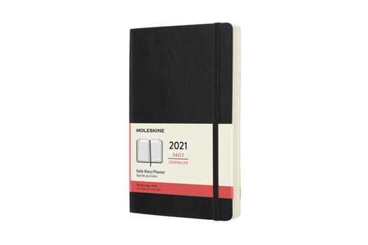 Calendar Moleskine 2021 Daily Planner, 12m, Large, Black, Soft Cover (5 X 8.25) Book