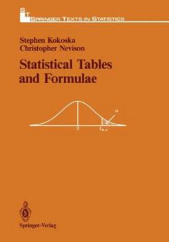 Paperback Statistical Tables and Formulae Book