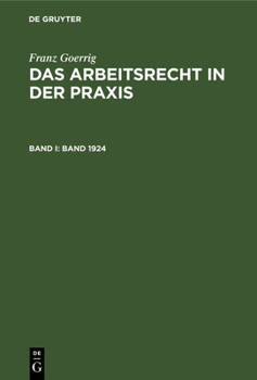 Hardcover Band 1924 [German] Book