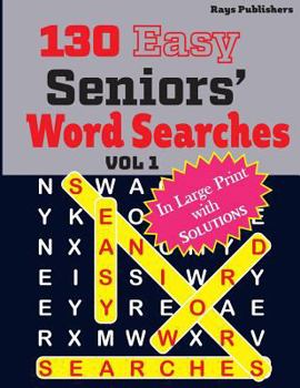 Paperback 130 Easy SENIORS' Word Searches [Large Print] Book