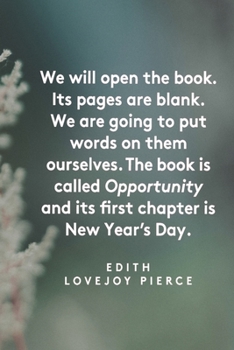 Paperback Happy New Year 2020: EDITH PIERCE Quote Notebook Gift: Lined Notebook / Journal Gift, 120 Pages, 6x9, Soft Cover, Matte Finish Book
