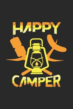 Paperback Happy camper: 6x9 Camping - dotgrid - dot grid paper - notebook - notes Book