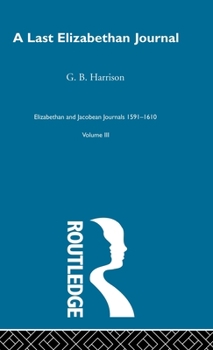 Hardcover A Last Elizabethan Journal V3 Book