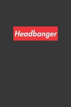 Headbanger Notebook: Lined Journal, 120 Pages, 6 x 9, Affordable Red Box Logo Style Gift Journal Matte Finish