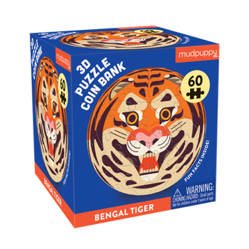 Toy Bengal Tiger 3D Puzzle Coin Bank Book