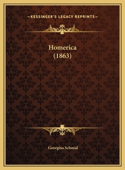 Hardcover Homerica (1863) [Latin] Book