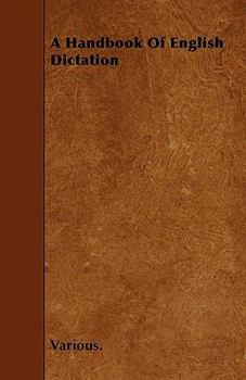 Paperback A Handbook of English Dictation Book