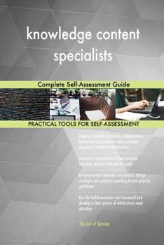 Paperback knowledge content specialists Complete Self-Assessment Guide Book