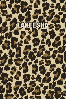 Paperback Lakeesha: Personalized Notebook - Leopard Print (Animal Pattern). Blank College Ruled (Lined) Journal for Notes, Journaling, Dia Book