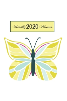 2020 Monthly Planner: Lime Butterfly 6 x 9 inch 120 Pages Year Months Weeks Calendar, Schedule, and Organizer plus Graph Paper (January 2020 - December 2020)