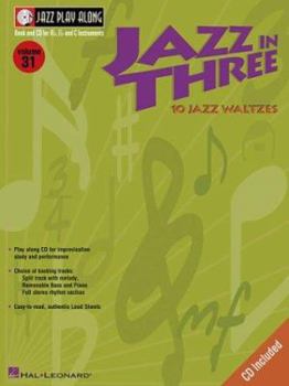 Paperback Jazz in Three: Jazz Play-Along Volume 31 [With CD (Audio)] Book
