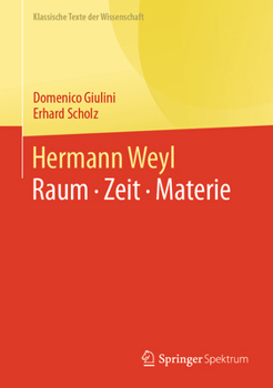 Hardcover Hermann Weyl: Raum - Zeit - Materie [German] Book