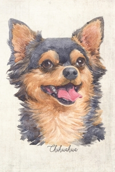 Paperback Chihuahua - Long Coat Dog Portrait Notebook: Blank Lined Journal for Dog Lovers, Dog Mom, Dog Dad and Pet Owners - 6x9 with College Ruled Pages Book
